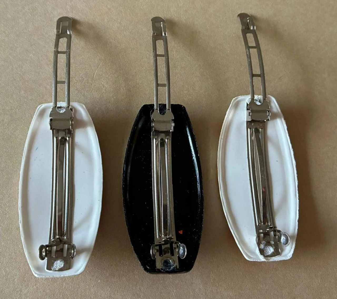 Lote de 3 Presilhas de Cabelo Vintage com Estampa de Conchas e Oceano Marinho – photo 7